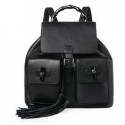Replica Gucci Bamboo Leather Backpack 370833 Black VS03549