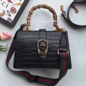 Replica Gucci Dionysus Croco Leather Top Handle Bag Black 448075 VS01403