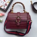 Replica Gucci Dionysus Croco Leather Top Handle Bag Burgundy 448075 VS00776