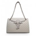 Replica Gucci Emily Guccissima Leather Chain Shoulder Bags 295403 OffWhite VS04359