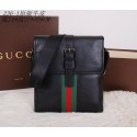 Replica Gucci Flap Messenger Bag Original Leather G2361 Black VS06522