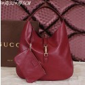 Replica Gucci Jackie Soft Leather Hobo Bag 362968 Burgundy VS01340