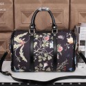 Replica Gucci Medium Boston Bag Linen 247205 Black VS08227