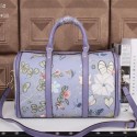 Replica Gucci Medium Boston Bag Linen 247205 Violet VS09604