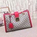 Replica Gucci Padlock GG Supreme Canvas Shoulder Bag Red 479197 VS07909