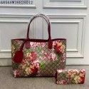 Replica Gucci Reversible GG Leather Tote Bags 368568 Geranium Red VS05353