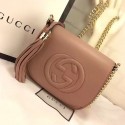 Replica Gucci Soho Leather Chain Shoulder Bag Pink 323190 VS02328