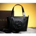 Replica Gucci Soho Leather Top Handle Bag 369176 Black VS06573