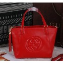 Replica Gucci Soho Original Leather Top Handle BagS 369176 Red VS05602