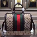Replica Gucci Vintage Web Original GG Canvas Boston Bag Coffee 247205 VS03910