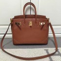 Replica Hermes Birkin 30 Tote Bag in Brown Swift Leather HB1220 VS00250