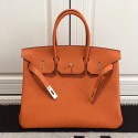 Replica Hermes Birkin 35 Tote Bag in Orange Togo Leather HB1210 VS06209