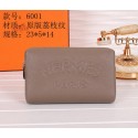 Replica Hermes Grainy Leather Clutch H6001 Khaki VS00217