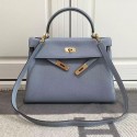 Replica Hermes Kelly 32 Tote Bag in Light Blue Togo Leather HK0932 VS06772