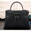 Replica Hermes Kelly Lakis Tote Bag H3658 Black VS05158