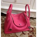 Replica Hermes Lindy 30CM Original Leather Shoulder Bag HLD30 Rose VS03768