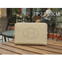 Replica Hermes Original Grainy Leather Clutch H8026 Grey VS05426