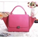 Replica High Quality Celine Trapeze tote Bag 3342 in Pink Clemence with Suede Leather VS01486
