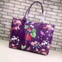 Replica High Quality Gucci Blooms Leather Tote Bag 368568 Purple VS03990