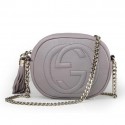 Replica High Quality Gucci Soho Original Leather mini Chain Bag 353965 Grey VS02343