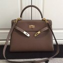 Replica High Quality Hermes Kelly 28 Tote Bag in Chocolate Togo Leather HK0928 VS09771