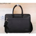 Replica High Quality Prada Grained Leather Travel Bag 80705 Black VS03929