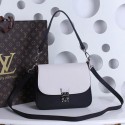 Replica Louis Vuitton Calfskin Leather EDEN Bag M41529 Black&White VS01989