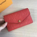 Replica Louis Vuitton Monogram Empreinte Compact Curieuse Wallet Red M60568 VS06879