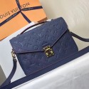Replica Louis Vuitton Monogram Empreinte Pochette Metis Blue M44071 VS07873