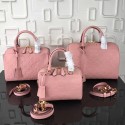 Replica Louis Vuitton Monogram Empreinte Speedy Bandouliere Pink M42406 VS00987