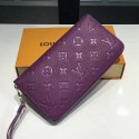 Replica Louis Vuitton Monogram Empreinte Zippy Long Wallet Purple M60571 VS04989
