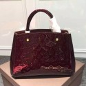 Replica Louis Vuitton Monogram Vernis Montaigne MM M50168 Amarante VS02321