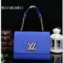 Replica Louis Vuitton Original Leather Twist Bag M48618 Blue VS05182