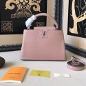 Replica Louis Vuitton Taurillon Leather Capucines PM Pink M42237 VS06325