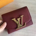 Replica Louis Vuitton Taurillon Leather Capucines Wallet Burgundy M58196 VS04462