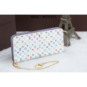 Replica Louis Vuitton White Monogram Multicolore Insolite Wallet M66567 SkyBlue VS07278