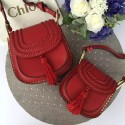 Replica Luxury Chloe Hudson Calfskin Shoulder Bag Red 210710 VS06426
