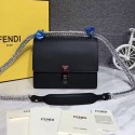 Replica Luxury Fendi Kan I Small Leather Mini Bag Black 8M03815 VS07134