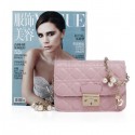 Replica MISS DIOR Shoulder Bag in Lambskin Leather CD6331 Light Pink VS06365