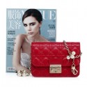 Replica MISS DIOR Shoulder Bag in Lambskin Leather CD6331 Red VS01457