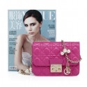 Replica MISS DIOR Shoulder Bag in Lambskin Leather CD6331 Rosy VS03190