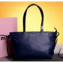 Replica miu miu Grainy Leather Tote Bag 86333 Royal VS00973