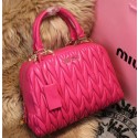 Replica miu miu Matelasse Nappa Leather Top-handle Bag M68062 Rose VS05834