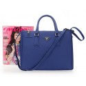 Replica Prada 33CM Grainy Leather Tote Bag BN2274 Blue VS04870