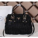 Replica Prada BN1336 Gaufre Nylon Fabric Tote Bags Black VS02490