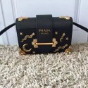 Replica Prada Cahier Bag Black with Star and Moon Appliques 1BD057 VS00082