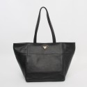 Replica Prada Daino Small Shopper Tote Bag BR5090 in Black Original Calfskin Leather XZ VS02570