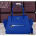 Replica PRADA Grainy Calfskin Leather Tote Bag BN8256 Royal VS00992