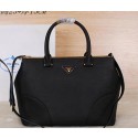 Replica Prada Grainy Leather Tote Bags BN2830 Black VS08377