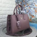 Replica Prada Litchi Leather Double Tote Bag Maranth BN2970 VS03409